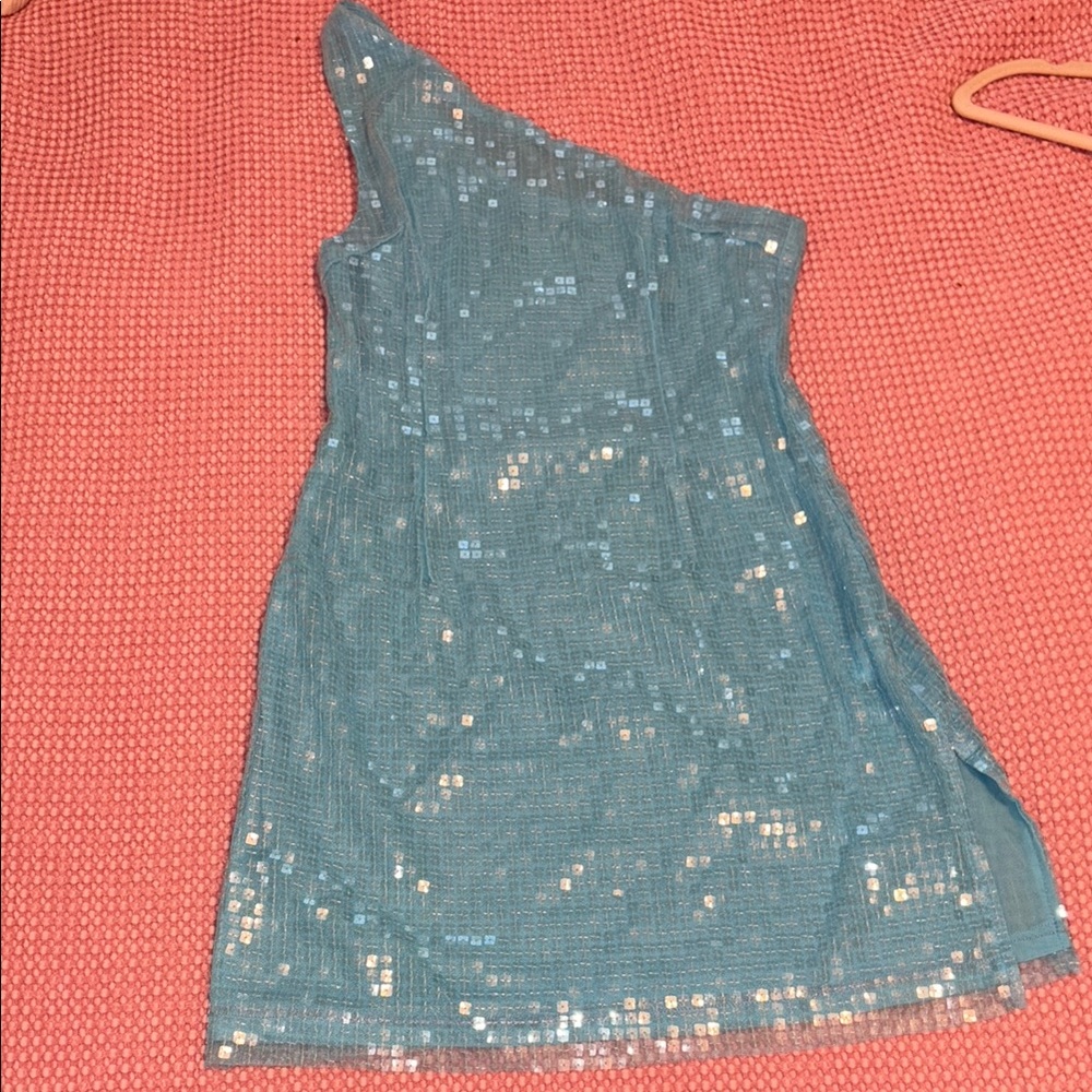 White Fox Boutique Blue Sequin Mini Dress